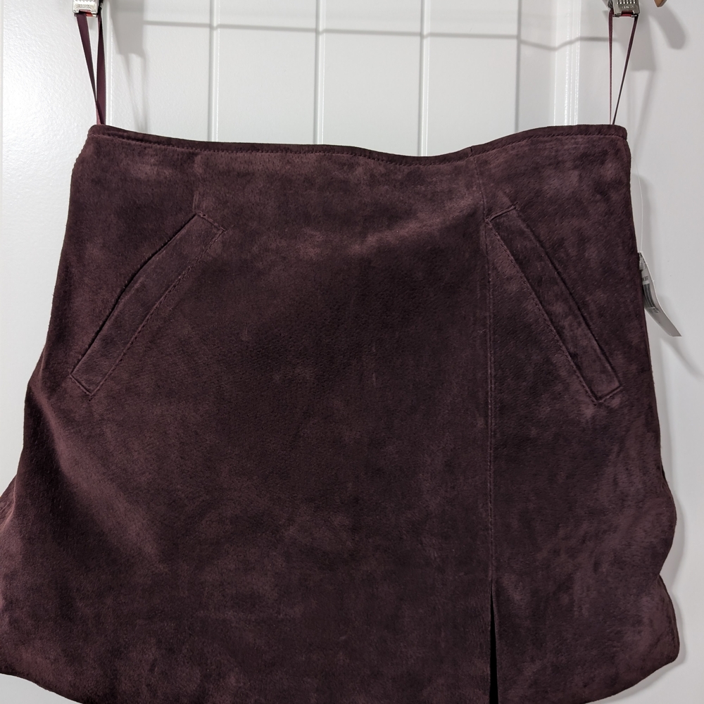 Blank NYC Leather Plum Suede Mini Skirt Size 27